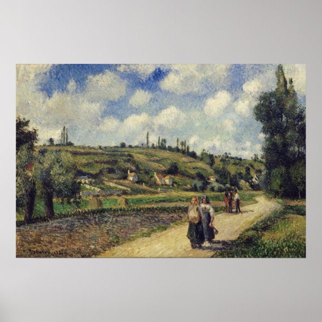 Pissarro - Landscape Near Pontoise The Auvers Road Poster (Front)