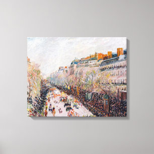 Pissarro - Montmartre, Mardi Gras on the Boulevard Canvas Print