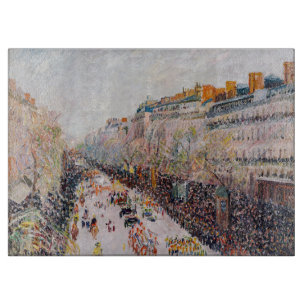 Pissarro - Montmartre, Mardi Gras on the Boulevard Cutting Board