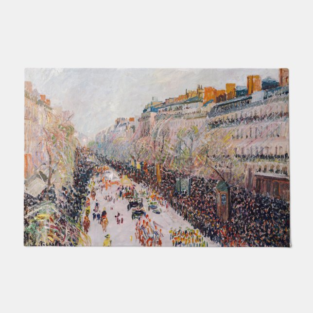 Pissarro - Montmartre, Mardi Gras on the Boulevard Doormat (Front)