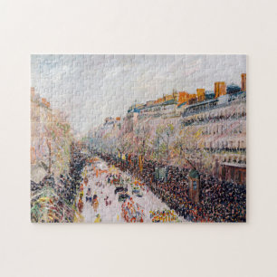 Pissarro - Montmartre, Mardi Gras on the Boulevard Jigsaw Puzzle