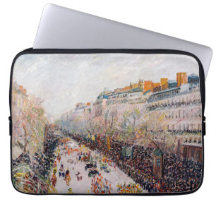 Pissarro - Montmartre, Mardi Gras on the Boulevard Laptop Sleeve