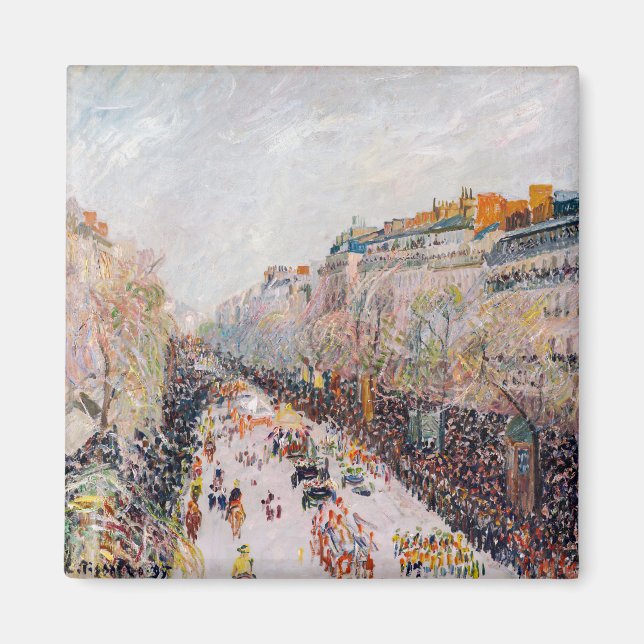 Pissarro - Montmartre, Mardi Gras on the Boulevard Magnet (Front)