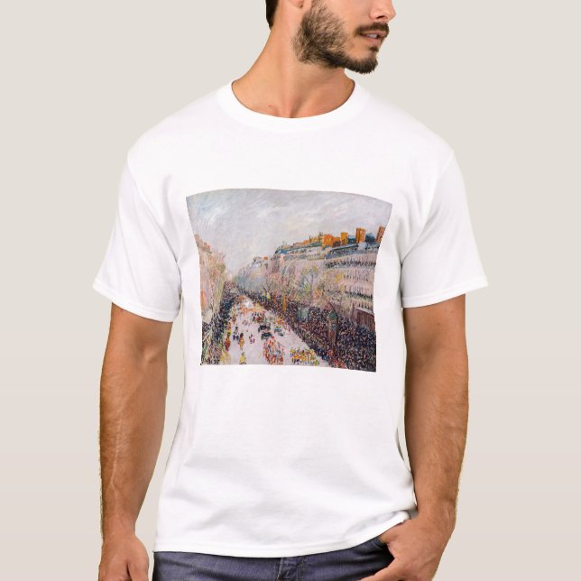 Pissarro - Montmartre, Mardi Gras on the Boulevard T-Shirt (Front)