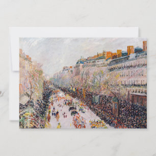 Pissarro - Montmartre, Mardi Gras on the Boulevard Thank You Card