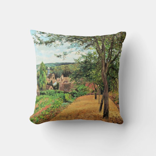 Pissarro - Orchards of Louveciennes, fine art, Cushion (Front)