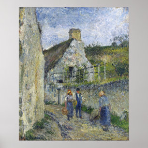 Pissarro - Paved Street At Valhermeil, Auvers Poster