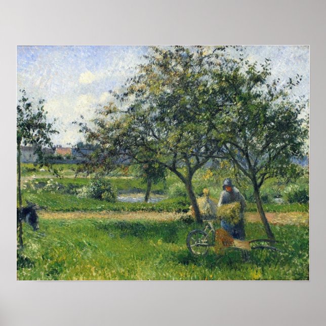 Pissarro - Peasant Woman Hand-Cart Orchard 1881 Poster (Front)