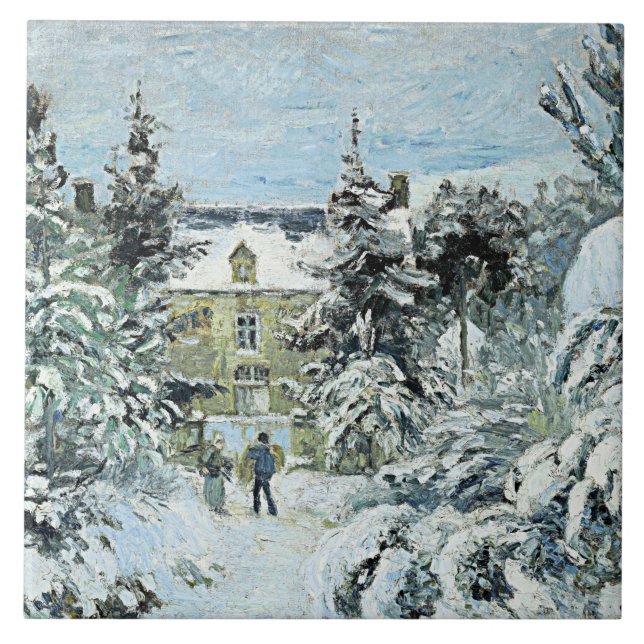 Pissarro - Piette's House at Montfoucault Tile (Front)