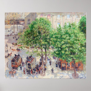 Pissarro - Place Duarte Francais Spring 1898 Poster