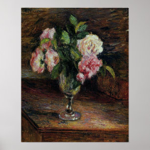 Pissarro - Roses In A Glass 1877 Poster