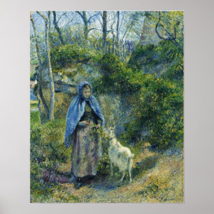 Pissarro - Shepherdess And The Goat 1881 Poster