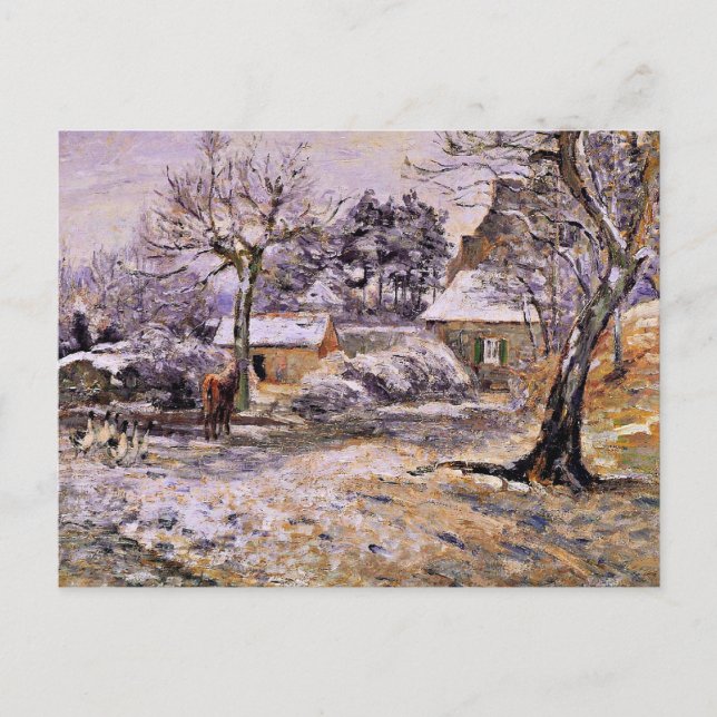 Pissarro - Snow at Montfoucault Postcard (Front)