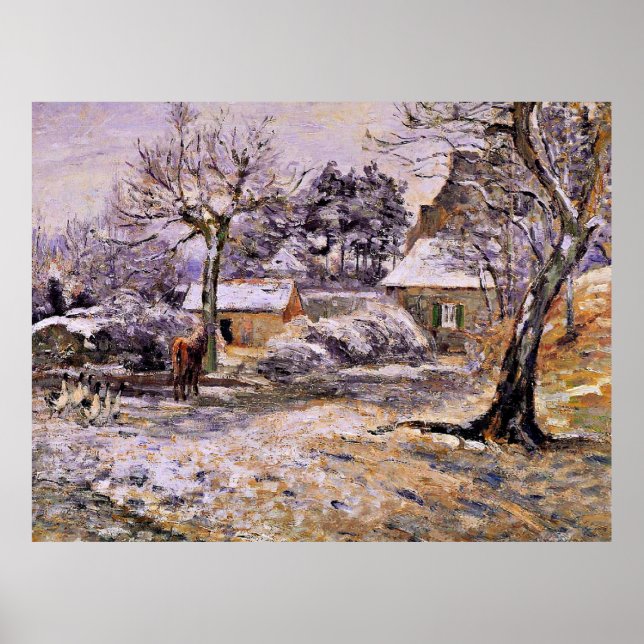 Pissarro - Snow at Montfoucault Poster (Front)