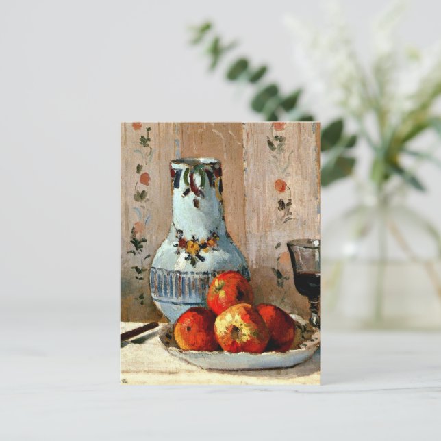 Pissarro - Still Life with Apples and Pitcher Postcard (Standing Front)