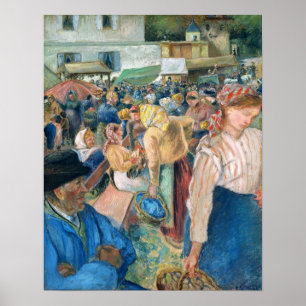 Pissarro - The Poultry Market Pontoise 1892 Poster