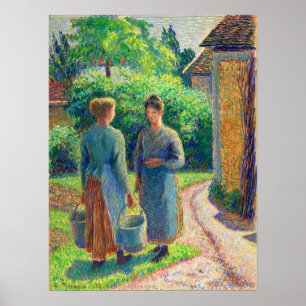 Pissarro - Two Women In A Garden 1888 Poster