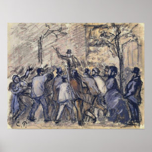 Pissarro - Urban Uprising In Paris 1870 Poster