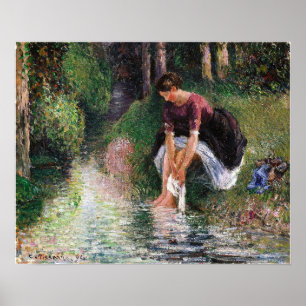 Pissarro - Young Woman Bathing Her Feet 1894 Poster