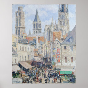 Pissarro's Grocery Street, Rouen Poster
