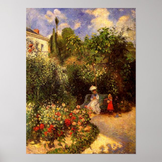 Pissarro's "The Garden at Pontoise" - Poster (Front)