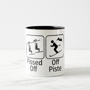 Pissed Off Off Piste Two-Tone Coffee Mug
