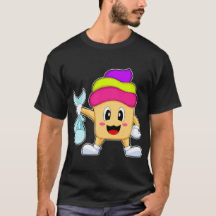 Pistachio and Purple Spotted Watercolor Fish T-Shirt