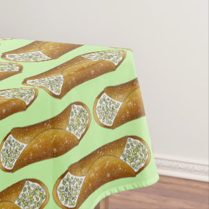 Pistachio Cannoli Italian Bakery Food Dessert Tablecloth