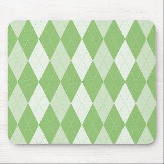 Pistachio Green Argyle Pale Green Small Diamond Sh Mouse Mat