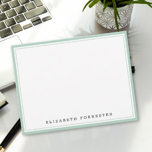 Pistachio Green Classic Double Border  Card