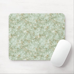 Pistachio Green Glitzy Faux Glitter Mouse Mat