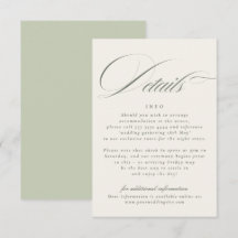 Pistachio Green Wedding Details