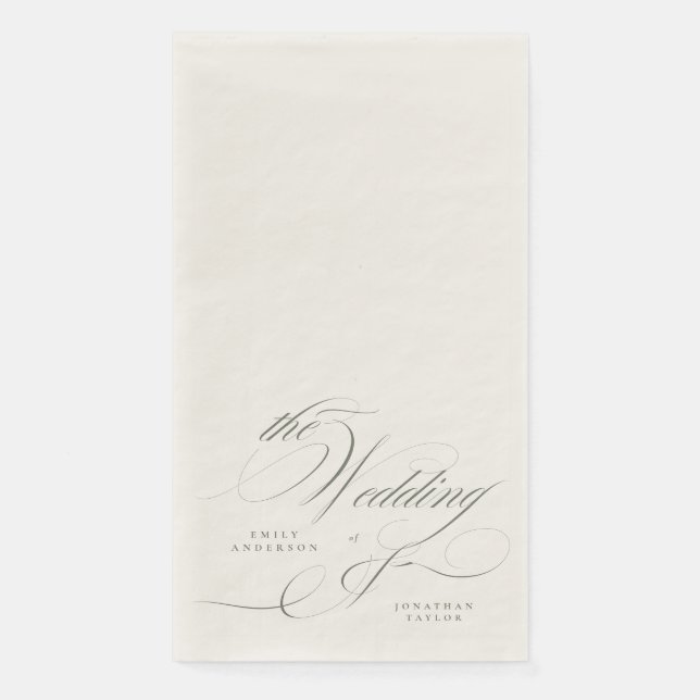 Pistachio Green Wedding Napkin (Front)