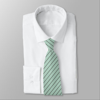 Pistachio Green with Charcoal Grey Pinstripes Tie