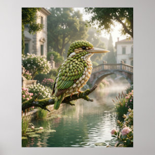 Pistachio Kingfisher Canal Poster