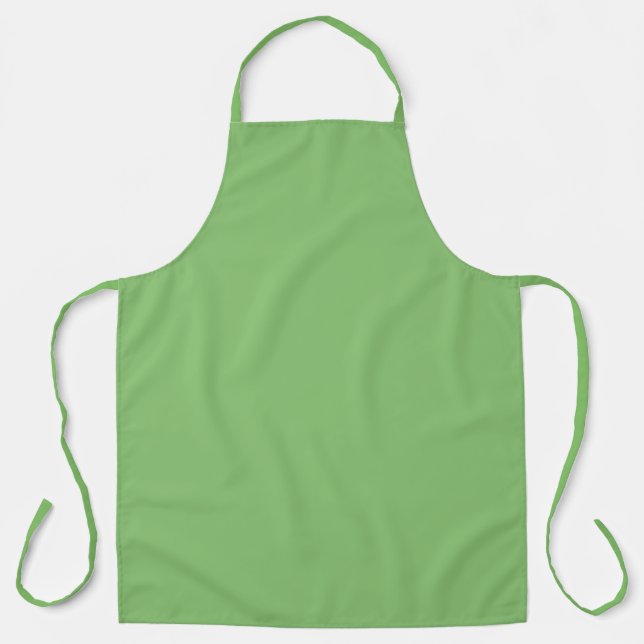 Pistachio Nut Green Solid Colour Apron (Front)