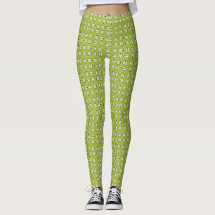 Pistachio Nut Seamless Pattern Leggings