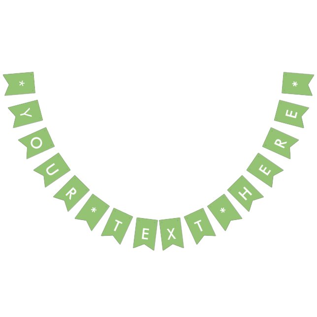 Pistachio Solid Colour Customise It Bunting (All)