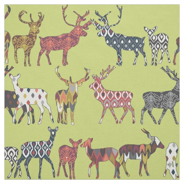 pistachio spice deer fabric (Swatch)