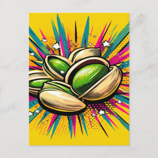Pistachio super powers postcard