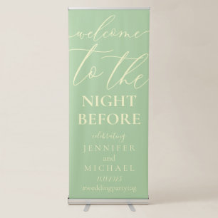 Pistachio Welcome to the wedding rehearsal dinner Retractable Banner