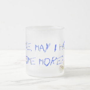 Pistachio's to go! frosted glass coffee mug