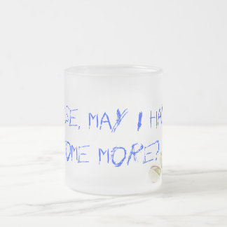 Pistachio's to go! frosted glass coffee mug