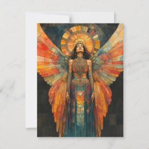 Pistis Sophia Gnostic Goddess Mosaic Painting Art Postcard