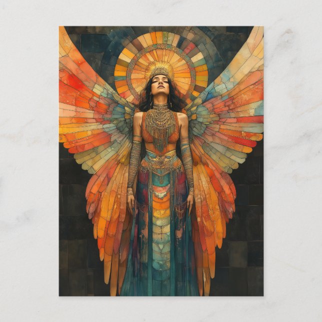 Pistis Sophia Gnostic Goddess Mosaic Painting Art Postcard (Front)