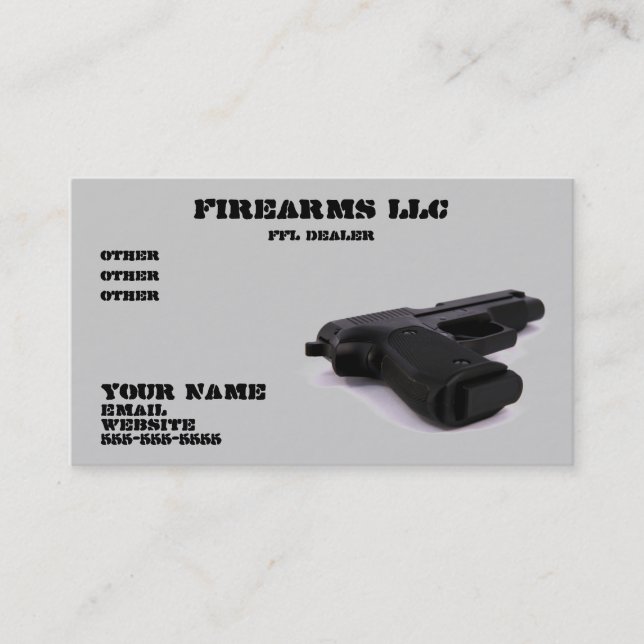 Pistol Gun Business Card (Front)