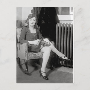 Pistol Hidden in Garter, 1922 Postcard