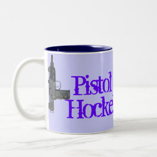 Pistol Packin Hockey Mum! Two-Tone Coffee Mug