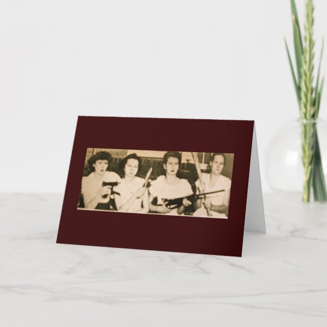 Pistol Packing Mama's Greeting Card (Front)