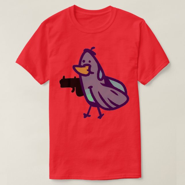 Pistol Pigeon T-Shirt (Design Front)